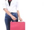 Woman Go Shopping Stock Photo