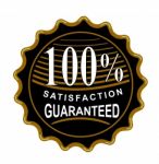 100% Satisfaction Guaranteed Black Seal Stock Photo