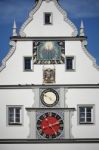 Old Clock Tower In Rothenburg Stock Photo