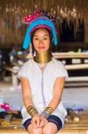 Karen Tribal Girl From Padaung Long Neck Hill Tribe Village Stock Photo