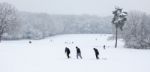 Winter Scene In East Grinstead Stock Photo