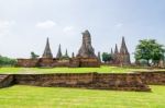 Wat Chaiwatthanaram Ancient Buddhist Temple Stock Photo