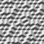 Grey Geometric Volume Seamless Pattern Background 002 Stock Photo