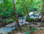 Erawan Waterfall Stock Photo