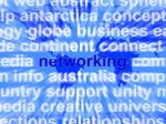 Networking Word On World Map Stock Photo