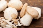 Fresh Wild Mushrooms Stock Photo