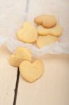 Heart Shaped Shortbread Valentine Cookies Stock Photo