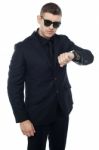 Young Security Officer Standing Stock Photo