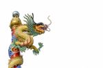 Chinese Dragon On The Ploe Stock Photo