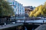 View Of Regent's Canal At Camden Lock Stock Photo