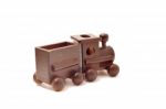 Children Toy Train Made Of Wood Stock Photo