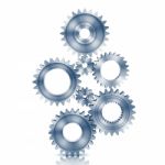 3d Rendering Gears Background Stock Photo