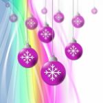 Pastel Color Means New Year And Bauble Stock Photo