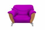 Modern Purple Sofa Stock Photo