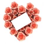 Gift Card Shows Heart Shape And Flora Stock Photo