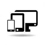 Smartphone Tablet And Television Icon  Illustration Eps10 On White Background Stock Photo