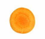 Slice Carrot Isolated On A White Background Stock Photo