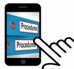 Procedures Folders Displays Correct Process And Best Practice Stock Photo