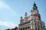 Town Hall Clock Tower In Poznan Stock Photo