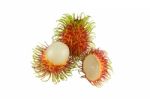 Opened Rambutan Stock Photo