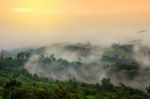 Beautiful Scenary In  Thailand Over The Valley Of Mountain At Su Stock Photo