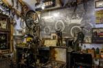 Old Shop In The Motor Museum At Bourton-on-the-water Stock Photo