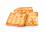 Crackers With Sugar Isolated On The White Background Stock Photo