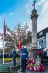 Memorial Service On Remembrance Sunday In East Grinstead Stock Photo