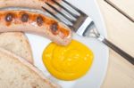 Traditional German Wurstel Sausages Stock Photo