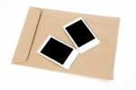 Brown Envelope Document And Frame Stock Photo