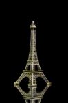 Small Eiffel Tower Isolated Stock Photo