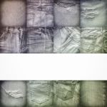 Collage Set Of Jeans Background Stock Photo