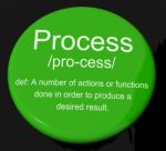 Process Definition Button Stock Photo