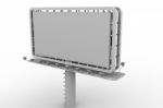 Large Blank White Billboard Screen Stock Photo