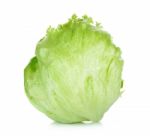 Fresh Lettuce Isolated On The White Background Stock Photo