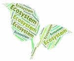 Ecosystem Word Indicates Earth Day And Biosphere Stock Photo