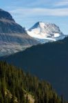 Scenic View Of Glacier National Park Stock Photo