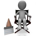 Film Director Character Shows Hollywood Directors Or Filmmaker Stock Photo