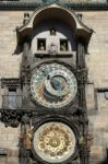 Astronomical Clock At The Old Town City Hall In Prague Stock Photo