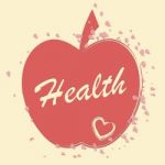 Health Apple Means Healthy Wellness And Care Stock Photo