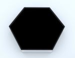 Black Hexagon Box Stock Photo