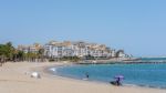 View Of The Beach At Puerto Banus Stock Photo