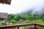 View From Balcony Of A Cabin Stock Photo