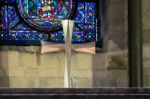 Gold Cross In Canterbury Cathedral Stock Photo