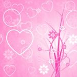 Pink Background Means Valentines Day And Abstract Stock Photo