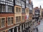 People Shopping In Chester City Centre Stock Photo