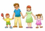 My Family Holding Hand Stock Photo