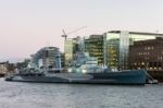 Hms Belfast In London Stock Photo