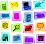 Communication Icons Stock Photo