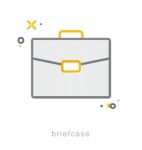 Thin Line Icons, Briefcase Stock Photo